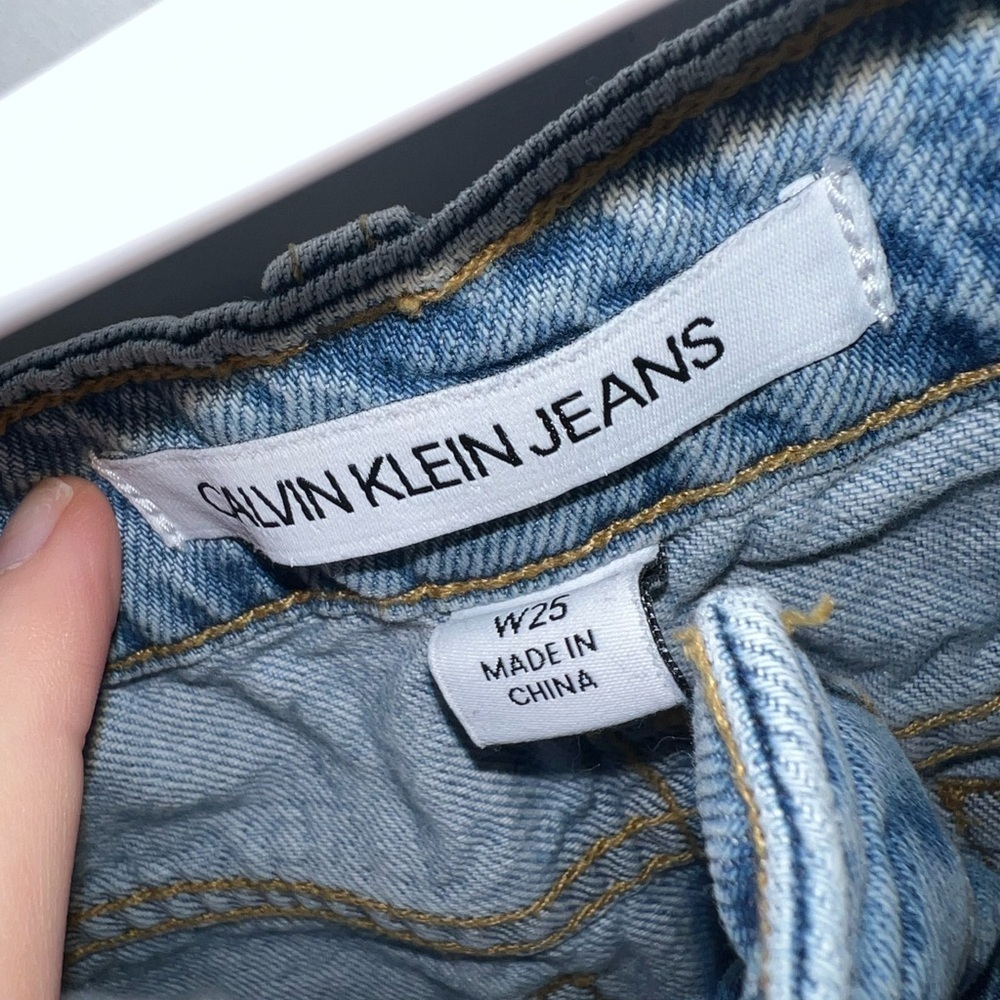 Calvin Klein Y2K Denim Blue Mini Skirt size 25 - Picture 5 of 10